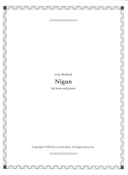 Nigun : For Horn and Piano.