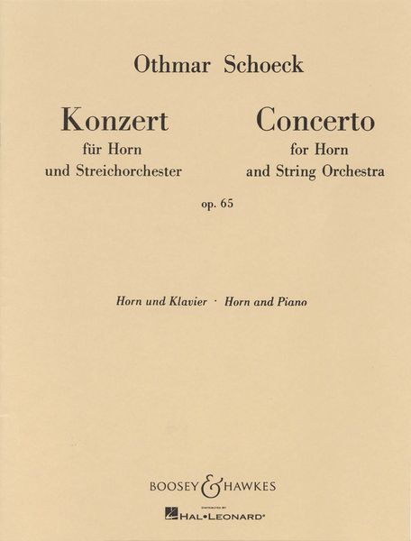 Concerto, Op. 65 : For Horn & String Orchestra / reduction For Piano.