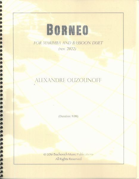 Borneo : For Marimba and Bassoon Duet (Rev. 2022).
