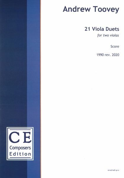 21 Viola Duets : For Two Violas (1990, Rev. 2020) [Download].