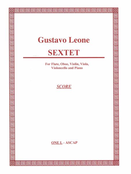 Sextet : For Flute, Oboe, Violin, Viola, Violoncello and Piano (1996-97).