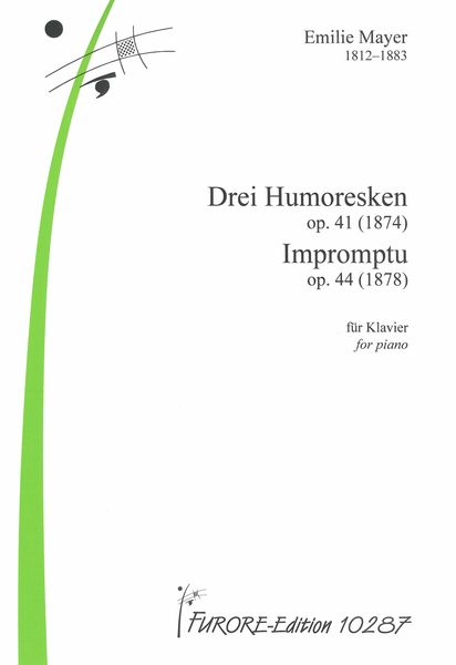 Drei Humoresken, Op. 41; Impromptu, Op. 44 : Für Klavier.