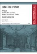 Allegro (Scherzo C-Moll) Aus der F.A.E. Sonate : Für Violine und Klavier.