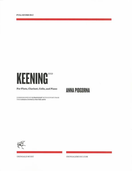 Keening : For Flute, Clarinet, Cello and Piano (2019).