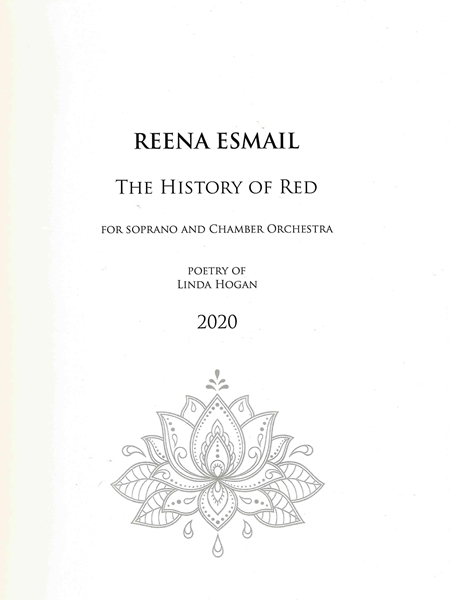 History of Red : For Soprano and Chamber Orchestra (2020).