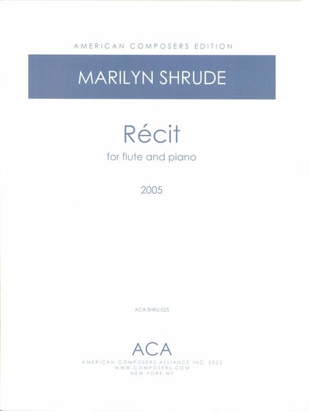 Récit : For Flute and Piano (2005).