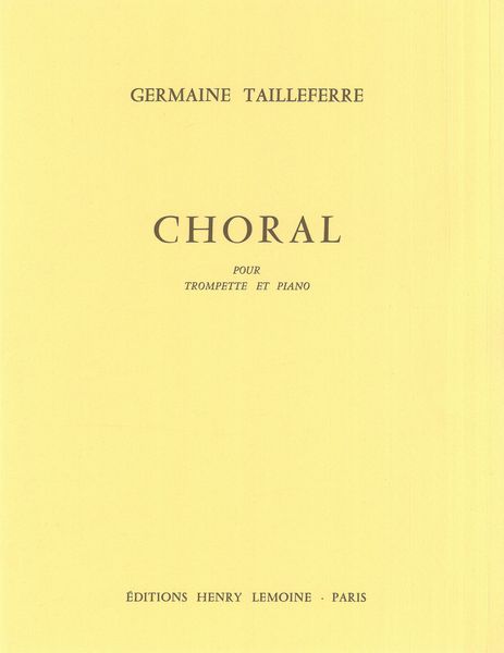 Choral : Pour Trompette et Piano.