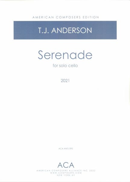 Serenade : For Solo Cello (2021).