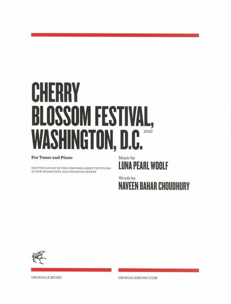 Cherry Blossom Festival, Washington, DC : For Tenor and Piano (2019).
