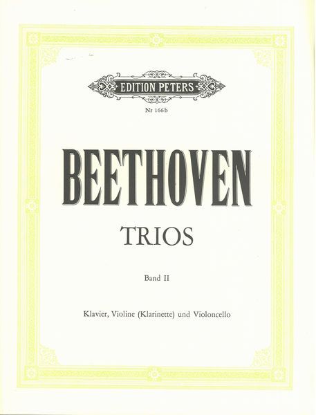 Piano Trios, Band II (Vol. 3) : Für Klavier, Violine (Klarinette) und Violoncello.