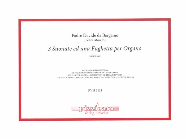 3 Suonate Ed Una Fughetta Per Organo, Cfmp.R 1446.