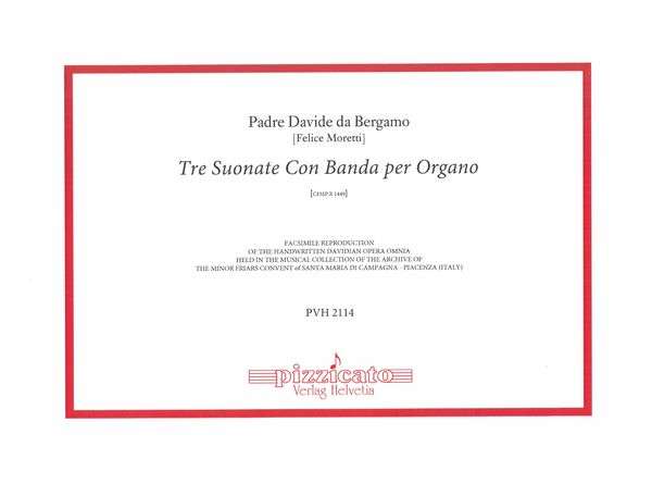 Tre Suonate Con Banda Per Organo, Cfmp.R 1449.