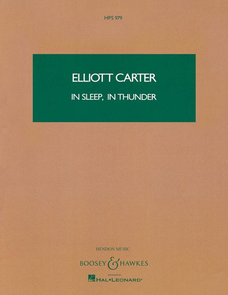 In Sleep, In Thunder : Six Poems Of Robert Lowell For Tenor and 14 Instrumentalists.
