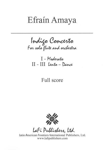 Indigo Concerto : For Solo Flute and Orchestra.