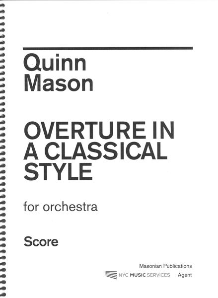 Overture In A Classical Style : For Orchestra.
