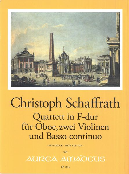 Quartett In F-Dur : Für Oboe, Zwei Violinen und Basso Continuo / edited by Harry Joelson.