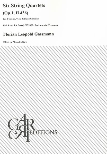 Six String Quartets : Op. 1, H. 436 : For 2 Violins, Viola and Basso Continuo / Ed. Alejandro Garri.