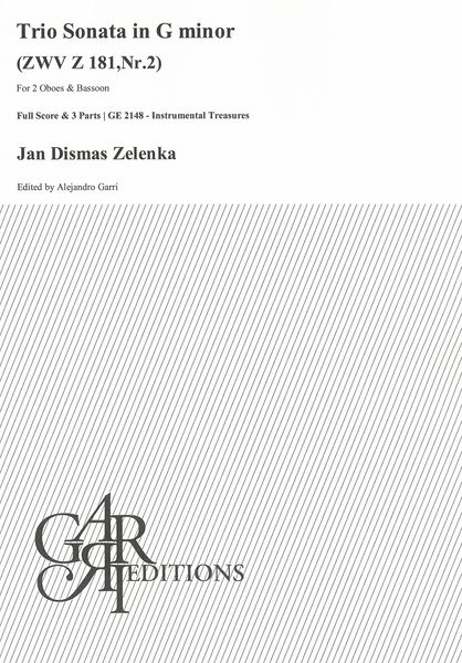 Trio Sonata In G Minor, ZWV Z 181 Nr. 2 : For 2 Oboes and Bassoon / Ed. Alejandro Garri.