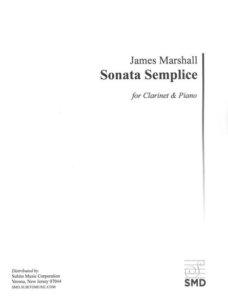 Sonata Semplice : For Clarinet and Piano.