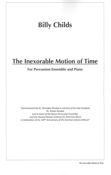 The Inexorable Motion of Time : For Percussion Ensemble (2022).