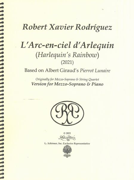 Arc-En-Ciel d'Arlequin (Harlequin's Rainbow) : Version For Mezzo-Soprano and Piano (2021).
