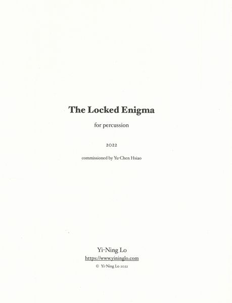 Locked Enigma : For Percussion (2022).