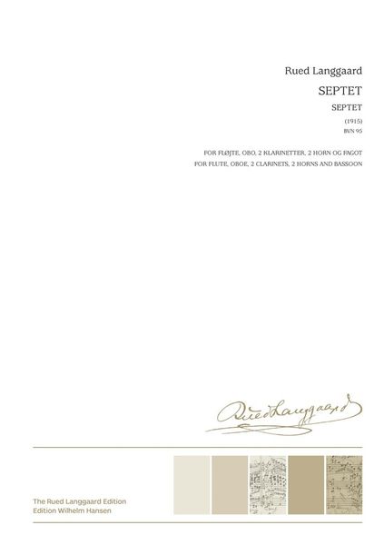 Septet, BVN 95 : For Flute, Oboe, 2 Clarinets, 2 Horns and Bassoon (1915).