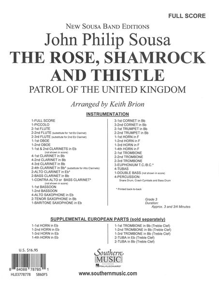 The Rose, Shamrock & Thistle : For Concert Band / arr. Keith Brion.