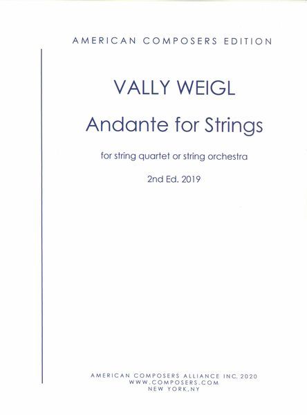 Andante For Strings : For String Quintet Or String Orchestra (1945).