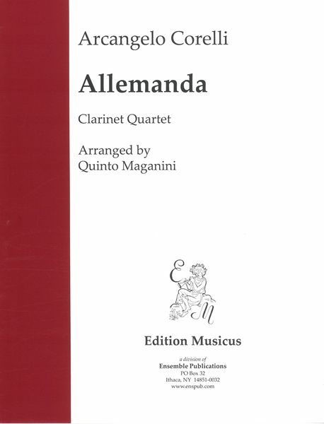 Allemanda : For Clarinet Quartet / arranged by Quinto Maganini.