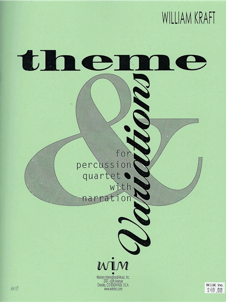 Theme and Variations : For Percussion Quartet With Narrator.