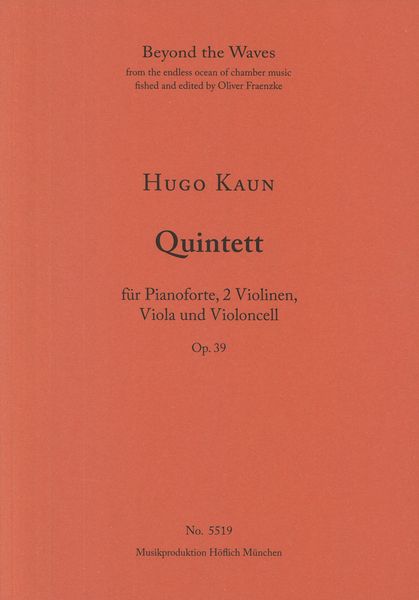 Quintett, Op. 39 : Für Pianoforte, 2 Violinen, Viola und Violoncell.