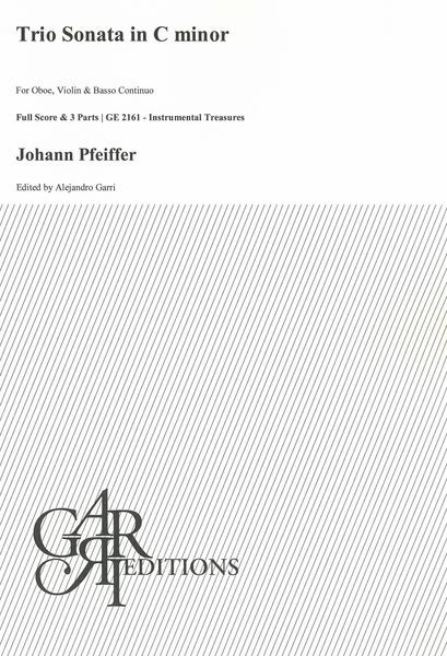 Trio Sonata In C Minor : For Oboe, Violin and Basso Continuo / edited by Alejandro Garri.