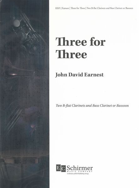 Three For Three : For Two B Flat Clarinets and Bass Clarinet Or Bassoon [Download].