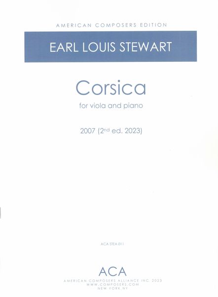 Corsica : For Viola and Piano (2007).