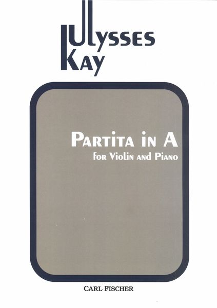Partita In A : For Violin and Piano.
