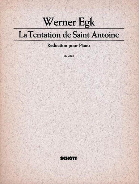 Tentation De St. Antoine : For Alto and Piano.