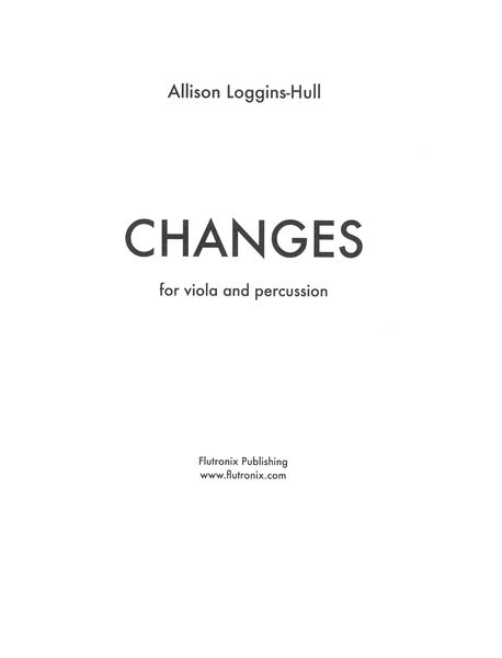 Changes : For Viola and Percussion (2020).