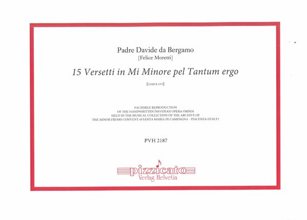 15 Versetti In Mi Minore Pel Tantum Ergo, Cfmp.R 1373.