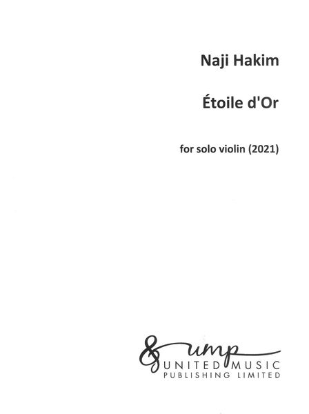 Etoile d'Or : For Solo Violin (2021).