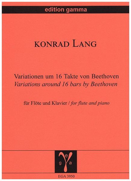 Variationen Um 16 Takte von Beethoven : Für Flöte und Klavier.