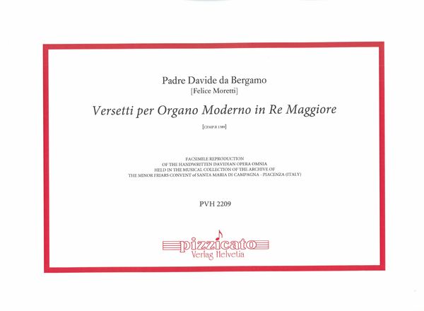 Versetti Per Organo Moderno In Re Maggiore, Cfmp.R 1389.