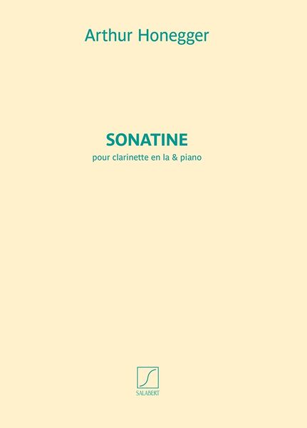 Sonatine, H 42 : Pour Clarinette En La et Piano.
