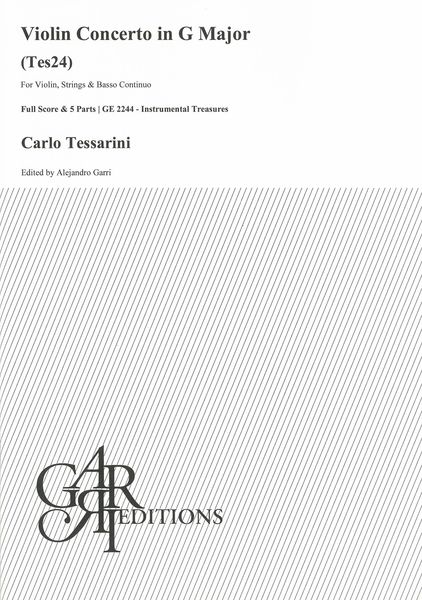 Violin Concerto In G Major, Tes24 : For Violin, Strings and Basso Continuo / Ed. Alejandro Garri.