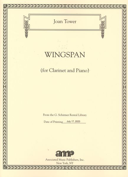 Wingspan : For Clarinet and Piano.
