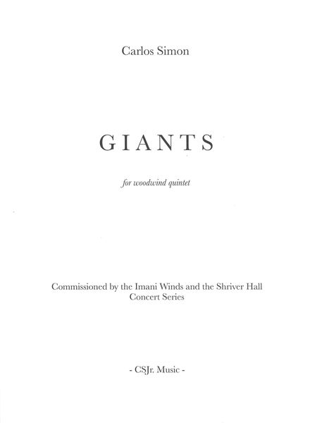 Giants : For Woodwind Quintet (2023).
