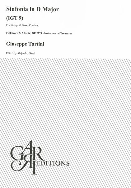 Sinfonia In D Major, Igt 9 : For Strings and Basso Continuo / Ed. Alejandro Garri.