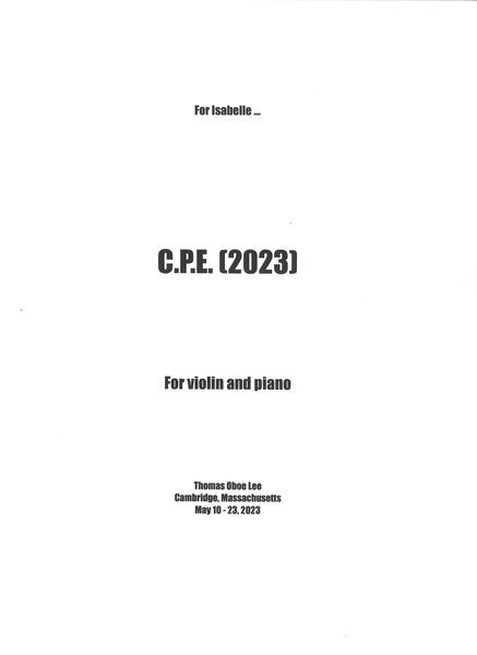 C.P.E. (2023) : For Violin and Piano [Download].