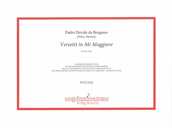 Versetti In Mi Maggiore, Cfmp.R 1406.