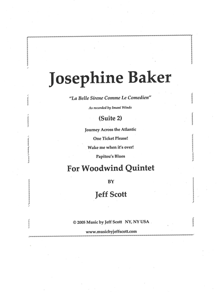 Josephine Baker - Suite 2 : For Woodwind Quintet.